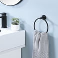 thumbnail image 2 of KES Black Towel Ring Bathroom Towel Holder Modern Wall Mount, Matte Black, 2 of 10