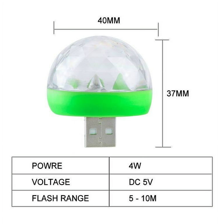 USB Gadgets USB Laser Light Mini RGB LED Ball Shape Stage Effect Convenient  Light For Mobile Phone PC Power Bank For Party Club 