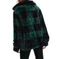 thumbnail image 5 of FASHIONWT Women Winter Fleece Jacket Gingham Flannel Shacket Coat, 5 of 6