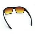 thumbnail image 7 of Xloop Mens HD+ Night Driving Amber Lens Wrap Around Sport Plastic Sunglasses Matte Black, 7 of 7