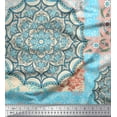 thumbnail image 1 of Soimoi Cotton Duck Fabric Floral & Mandala Patchwork Printed Fabric 1 Yard 42 Inch Wide, 1 of 3