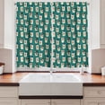 thumbnail image 2 of Ambesonne Summer Kitchen Curtains, Sunbathing Women Pattern, 55"x45", Forest Green Multicolor, 2 of 3
