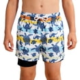 thumbnail image 2 of Shadoumai Little Boys Swim Trunks Size 7 3d Prints Dinosaurs Drawstring Beach Shorts Fashion Beach Bathing Suit Toddler Swimsuit Swimwear Little Boys Bathing Suit Beach Vacation Swimsuit, 2 of 3