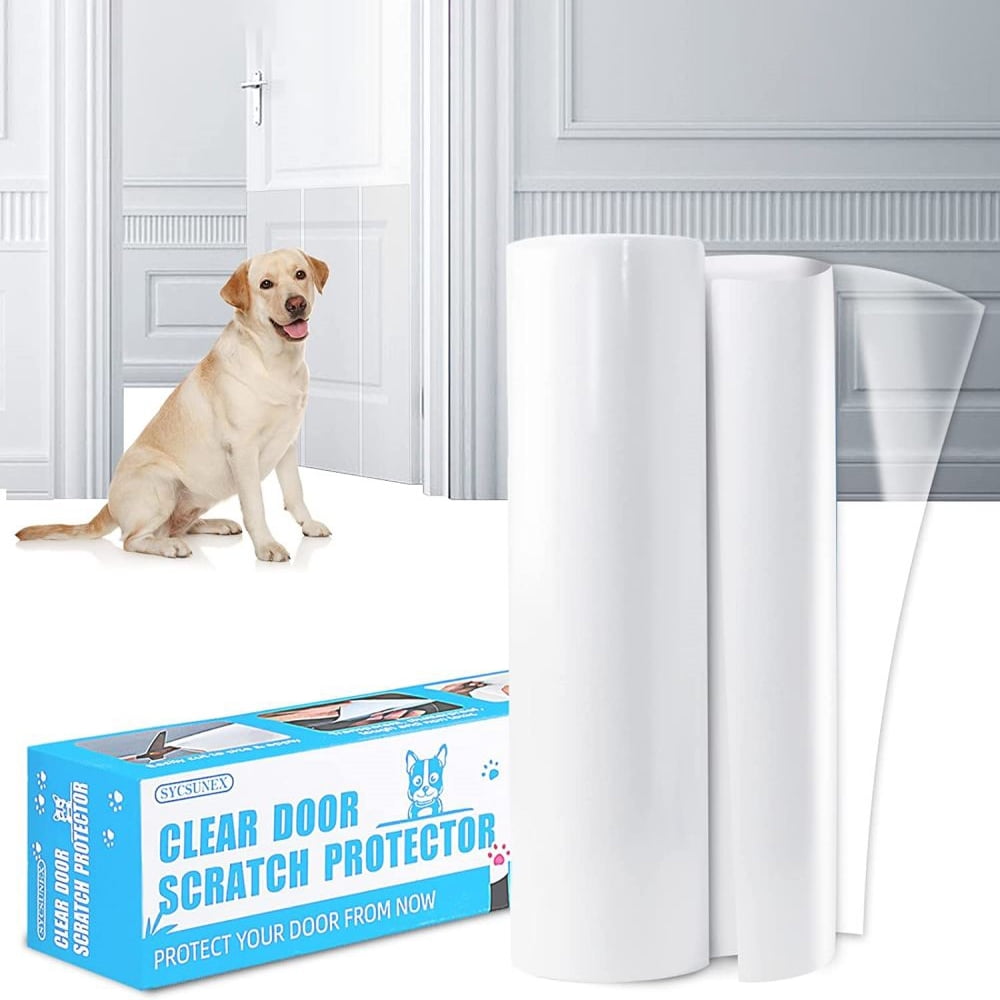 Door Protector from Dog Scratching, Clear Heavy Duty Flexible Door Claw Shield, AntiScratch
