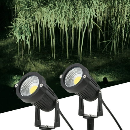 Landscaping Ideas For Outdoor Patio 7W COB LED Lawn Lamp DC12-24V Outdoor Landscape Light Spot Light IP65 Water Resistance for Garden Patio Yard Courtyard Path White ()