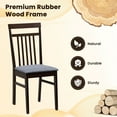 thumbnail image 6 of Gymax Upholstered Dining Chair Set of 4 Kitchen Armless Padded w/ Slanted Backrest, 6 of 8