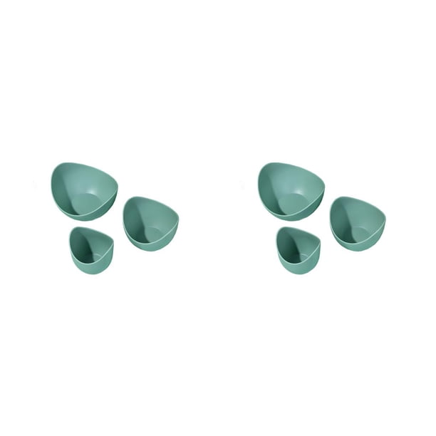 Naiovety Platos de frutos secos de 3 piezas, platos de ensalada de semillas de apertura grande, bandejas apilables lavables, cuencos de gelatina Type1 NO1