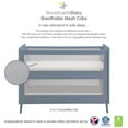 thumbnail image 3 of BreathableBaby Breathable Mesh 3-in-1 Convertible Crib, Steel Gray, Greenguard Gold Certified, 3 of 6
