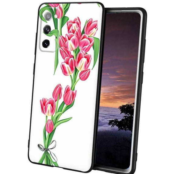 Compatible with Samsung Galaxy S20 FE Phone Case, tulips-flowers-6 Case Silicone Protective for Teen Girl Boy Case for Samsung Galaxy S20 FE