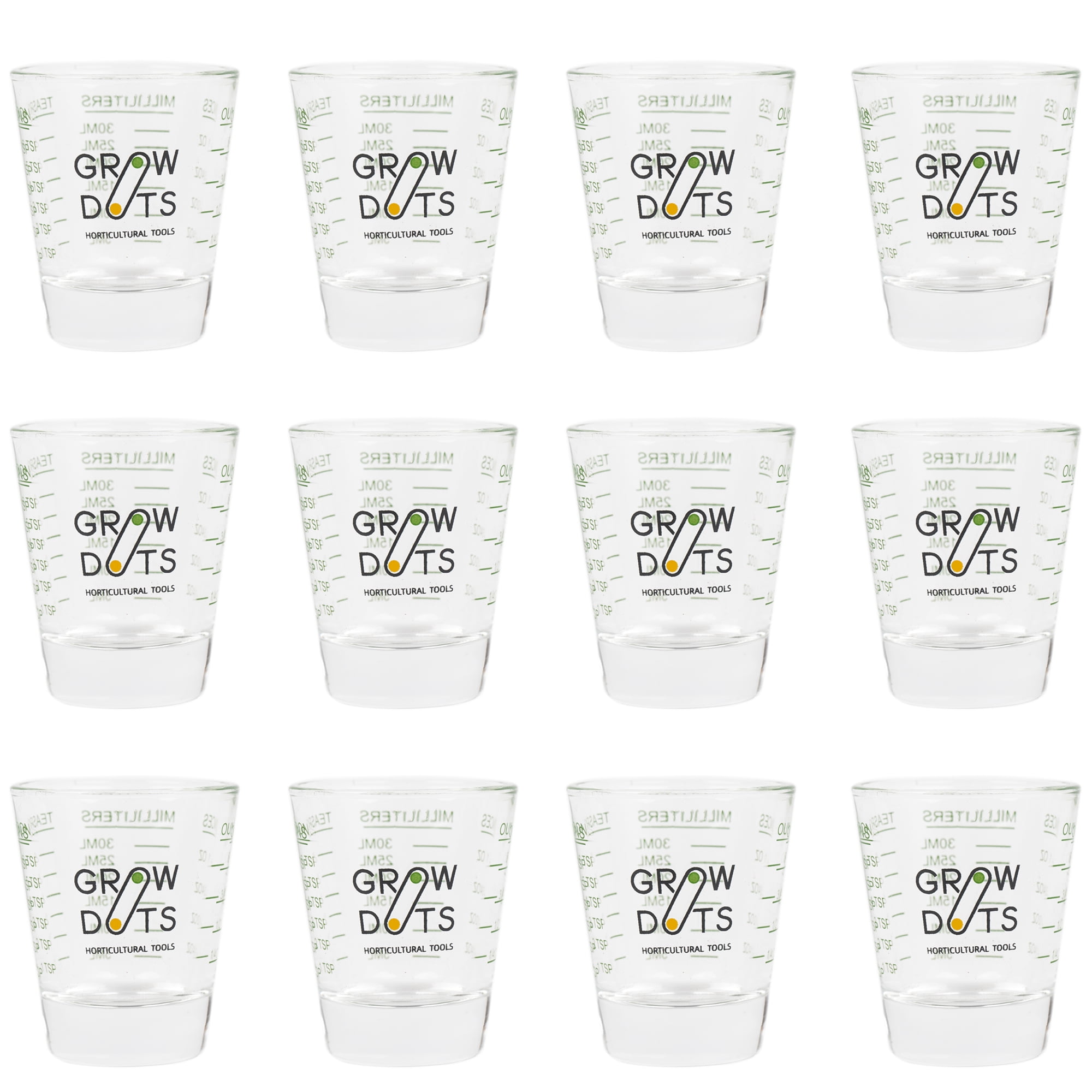 GROWDOTS Glass Measuring Cup Set Graduated Measuring Glass Multi
