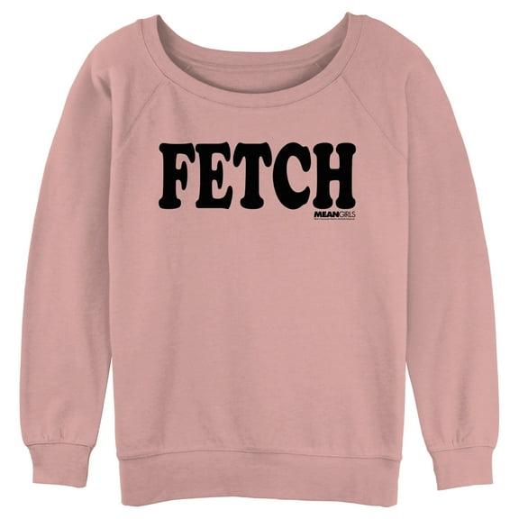 Junior's Mean Girls Fetch Sweatshirt Desert Pink Small