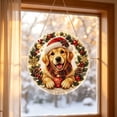 thumbnail image 4 of Christmas Pearl Diamond Art Hanging Ornament Kit, Santa Sun Catcher Ornament, 10in Shaped Acrylic & Pearl Diamond Art Kit for Adult Beginner, Christmas Decor Gift for Home Door Wall Decor, Shape B, 4 of 9