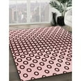 thumbnail image 3 of Ahgly Tapis d'Intérieur Lavable en Machine Carré Transitionnel Marron Rouge, 7 Pieds Carré, 3 of 7