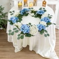 thumbnail image 4 of Hydrangea Garland, Blue and Cream, 6', Easter by Cozilinen, 4 of 6