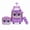 Purple Squirrel, variant on Kids Rolling Backpacks for School Girls Pink Roller School Backpack with Wheels Lunch Bag Pen Case for Elementary School Students Ages 6-8