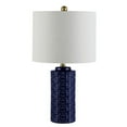 thumbnail image 2 of SAFAVIEH Artef Textured Ceramic Table Lamp, Navy Blue, Set of 2, 2 of 4