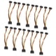 thumbnail image 2 of Adaptador de corriente SATA de 10 Uds., 15 pines, 1 macho a 2 hembra, conector de ángulo recto, cable de alimentación para transferencia de carga de datos, 2 of 5