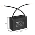 thumbnail image 2 of Uxcell 58x25x42mm 12uF 450V AC 2 Wires CBB61 Ceiling Fan Capacitor, 2 of 5