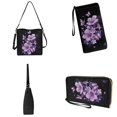 thumbnail image 4 of ZUXONGSY Hibiscus Flower Butterfly Print Large Bucket Bag Purse and Wallet Set for Women, Waterproof Crossbody Handbag with Leather Wallet for Dating Business, 4 of 4