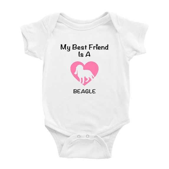 My Best Friend is A Beagle Dog Funny Baby Romper Newborn Clothes Outfits