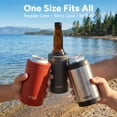 thumbnail image 3 of DUALIE 3 in 1 Insulated Can Cooler - Universal Size for 12 oz Cans, Slim Cans, and Bottles - Burnt Red, 3 of 6