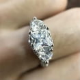 thumbnail image 7 of Chic Flower Leaf Square Cut 2.8ct Engagement CZ 925 Silver Women's Ring Sz 4-9.5, 7 of 7