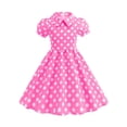 thumbnail image 4 of FYDUU Kids 1950S Dresses For Girls Collar Swing Party Dress Vintage 50S Polka Dot Dresses Elegant Summer Short Sleeve A-Line Sundress 10-11 Years, 4 of 4