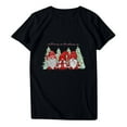 thumbnail image 2 of Fesfesfes Christmas Tshirt for Women Loose Printed Tops Short Sleeve Shirt Round Neck Pullover Tops, 2 of 9