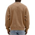 thumbnail image 3 of Mens Loose Crew Neck Pullover Long Sleeve Corduroy Casual Fashion Sweatshirt Daily Streetwear Men Everyday Outfits, 3 of 6