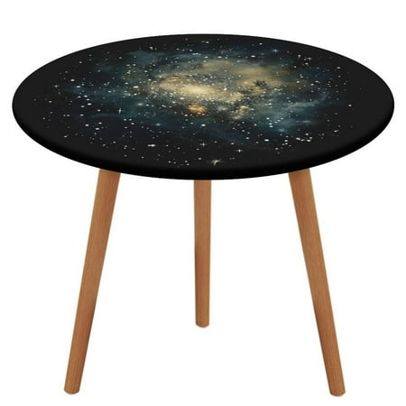 

ZHANGS Venus Starry Galaxy 252 Round Table Cover Stain-Resistant Fitted Tablecloth Oil-Proof Wipeable Elastic Table Cover Waterproof Table Cloth for Halloween Thanksgiving Christmas