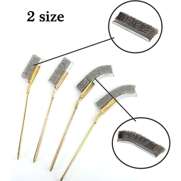 Juego De 3 Cepillos De Alambre Mini - Acero Inoxidable Y Nailon, Para Limpieza De Soldadura, óxido Y Suciedad