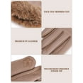 thumbnail image 4 of Deago Womens Winter Leather Suede Gloves with Fur Cuffs Thermal Touchscreen Texting Warm Driving Gloves (Khaki), 4 of 9
