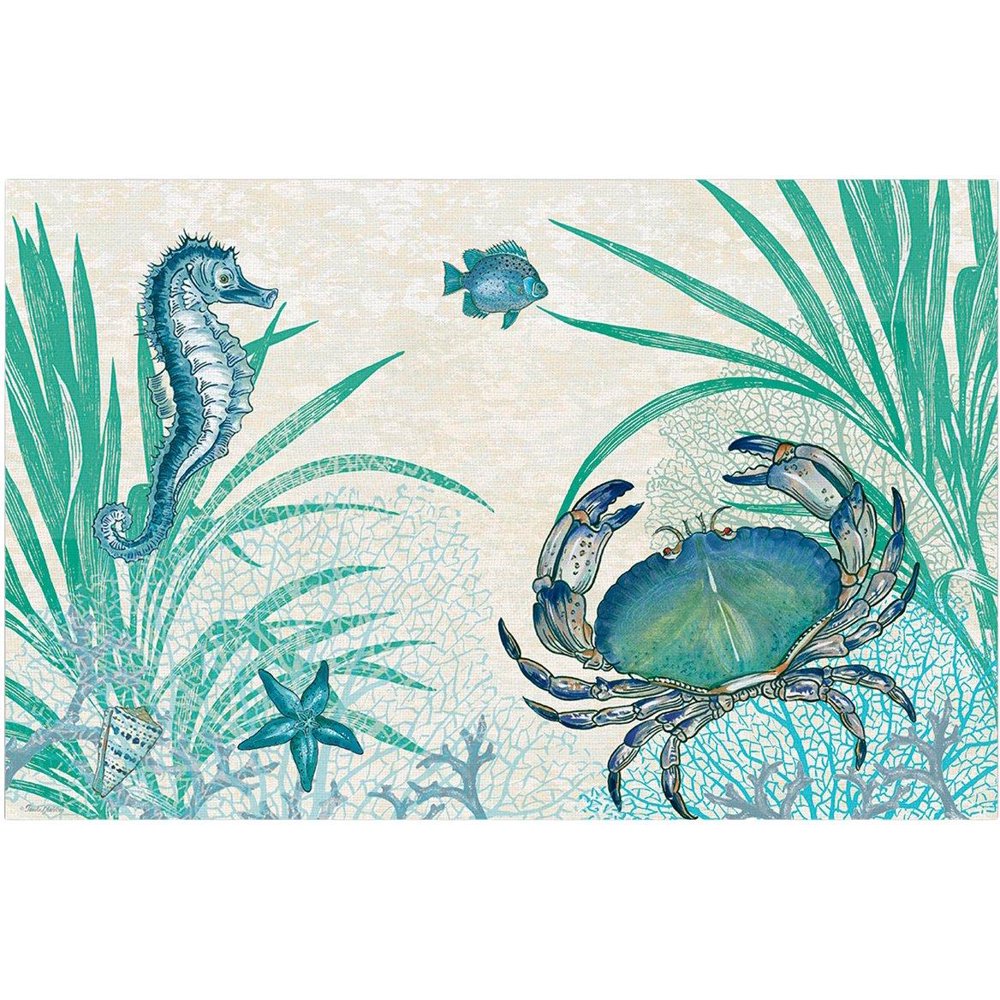 Counter Art 24pk. Paper Ocean Art Placemats One Size White multi