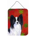 thumbnail image 1 of Carolines Treasures SS4712DS1216 Papillon Flocons de Neige Rouges et Verts Impressions Murales Ou de Porte en Métal Aluminium pour Noël, 1 of 2