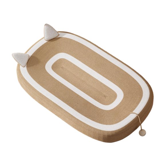 Cama rascadora para gatos, tablero rascador de sisal, protector de muebles antideslizante, juguete interactivo de alta densidad, almohadilla rascadora