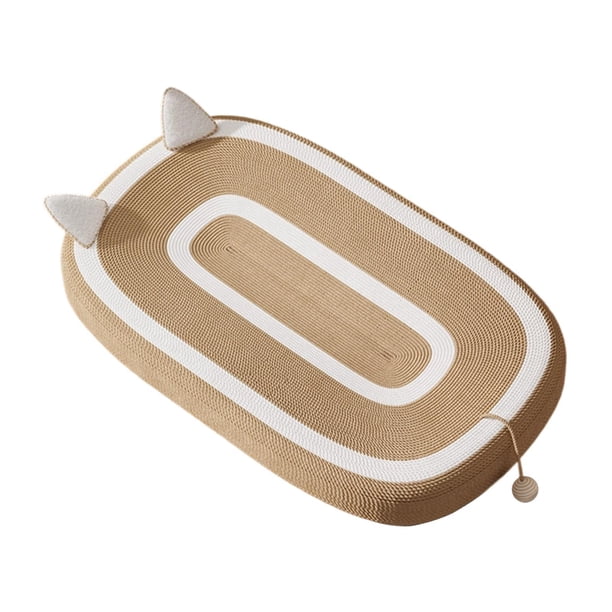 Cama rascadora para gatos, tablero rascador de sisal, protector de muebles antideslizante, juguete interactivo de alta densidad, almohadilla rascadora