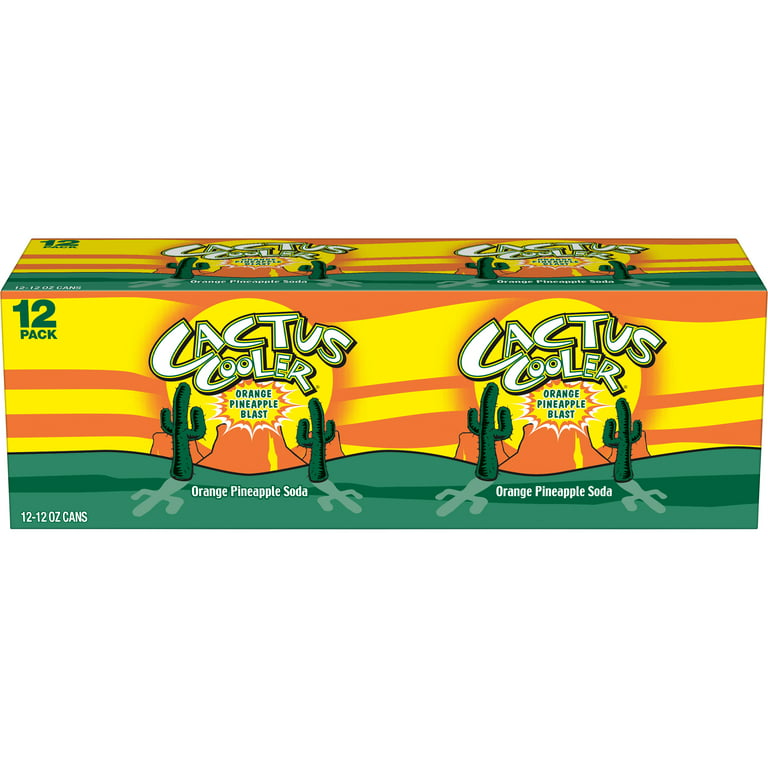 CACTUS COOLER Orange 🍊 Pineapple 🍍Soda 12 Pack *FREE Overnight Shipping  📦 *