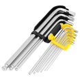 thumbnail image 3 of 9pcsCrVHexagonWrenchSet1.5mm10mmBallEndLongArmHexKeySetScrewDriverTool, 3 of 5