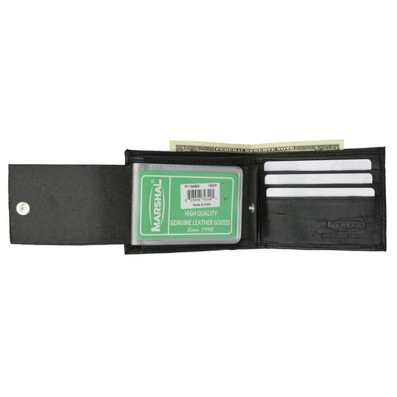 Premium Leather Men's Bifold Wallet with Built-In Removable Plastic Inserts P 1154