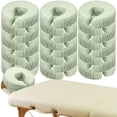 thumbnail image 1 of Fundas faciales Macarrie para mesa de masaje, 24 unidades, color salvia, 1 of 7