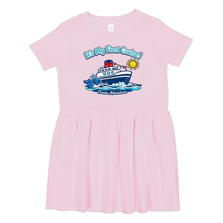 Inktastic It's My First Cruise Girls Toddler Dress