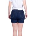 thumbnail image 3 of BodiLover, Women's, 5 Pocket Short Basic Ripped Jeans Denim Shorts, Denim Medium, 9, 3 of 3