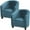 Peacock Blue, variant on Eurhowing 2-Piece Stretch Tub Chair Slipcover, Elastic Soft Velvet Armchair Cover, Washable Furniture Protector for Living Room, Office, Taupe