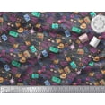 thumbnail image 3 of Soimoi Rayon Fabric Camera,Hat & Briefcase Travel Decor Fabric Printed Yard 56 Inch Wide, 3 of 3