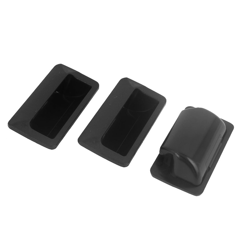 Cupboard Drawer Recessed Plastic Flush Pull Handle 78x40mm 3pcs