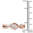 thumbnail image 4 of 1/20Ct TDW Diamond 10K Rose Gold Criss-Cross Engagement Ring, 4 of 5