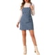 thumbnail image 1 of Vestido de tirantes ajustables para mujer INSPIRE CHIC, con cremallera lateral invisible, falda de tirantes casual, color gris azul, 1 of 6