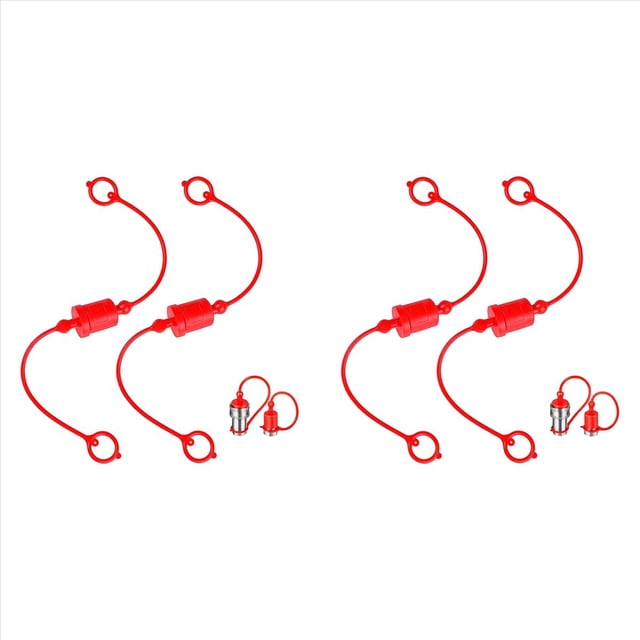 4x ISO-B 1/4 Acoplador RáPido HidráUlico TapóN Antipolvo Macho y Tapa de Enchufe Hembra, Compatible con Acoplador de DesconexióN RáPida HidráUlica