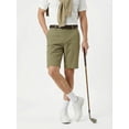 thumbnail image 2 of MEILIHUA Men's 9" Golf Shorts with Hidden Expandable Waist, Flat Front Dress Shorts, Lightweight Performance Bermuda, 2 of 10