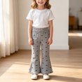 thumbnail image 2 of Karoyedx Little Girls Joggers Sweatpants for Girls Wide Leg Sweat Pants High Elastic Waist Joggers School Sport Outfits Grey Size,6-7 Years, 2 of 9